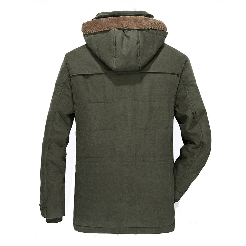 Herren multifunktionale Winterjacke mit gefüttertem Kapuzenkragen
