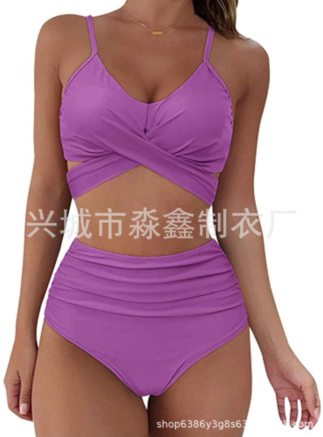 Damen Crop-Top Bikini-Set mit geflochtenem Design R&B