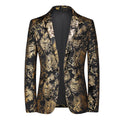 Herren nan ornamentaler Smokingblazer mit Schalkragen, Slim-Fit und edlem Paisley-Druck R&B