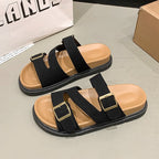 Damen Komfortable Sandalen mit verstellbaren Schnallen und weichem Fußbett EB