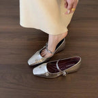 Damen modische Mary Jane Ballerinas mit eleganter Breite und verziertem Design R&B