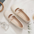 Damen elegante Mary Jane Pumps mit modischem Blockabsatz und feinem Schnallenakzent R&B