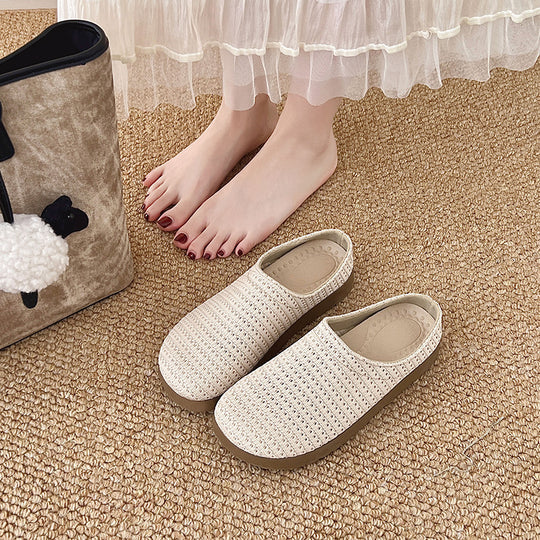 Damen rutschfeste Clogs aus weichem Veloursleder R&B