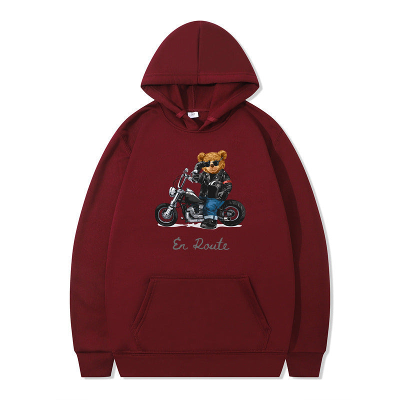 Damen Kapuzenpullover mit einzigartigem Bärenmotiv und lässiger Passform R&B
