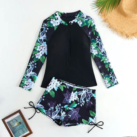 Damen Sportlicher Langarm-Surfuanzug R&B