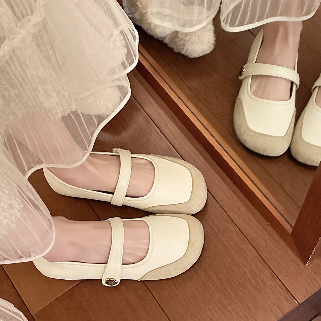 Damen elegante Ballerinas mit dekorativem Riemchen und hochwertiger Sohle R&B