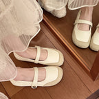 Damen elegante Ballerinas mit dekorativem Riemchen und hochwertiger Sohle EB