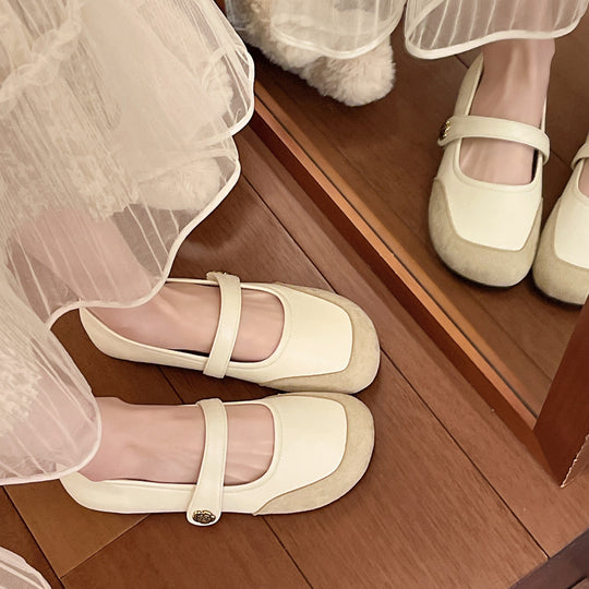 Damen elegante Ballerinas mit dekorativem Riemchen und hochwertiger Sohle R&B