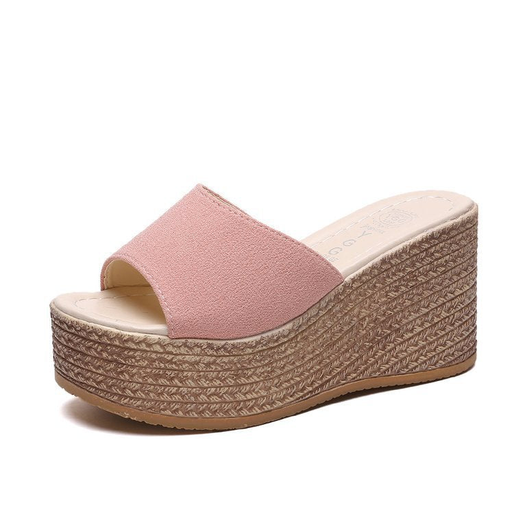 Damen Wedge-Pantoletten mit weichem Obermaterial und bequemer Sohle R&B