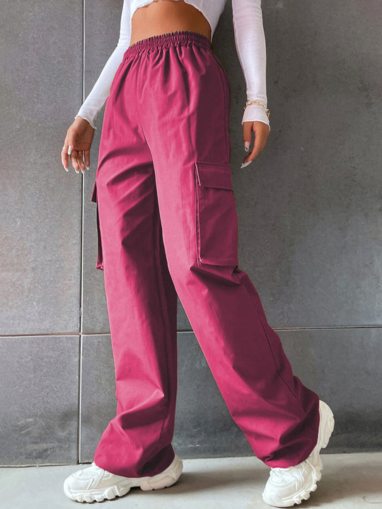 Damen Cargo-Hose mit seitlichen Taschen und elastischem Bund R&B