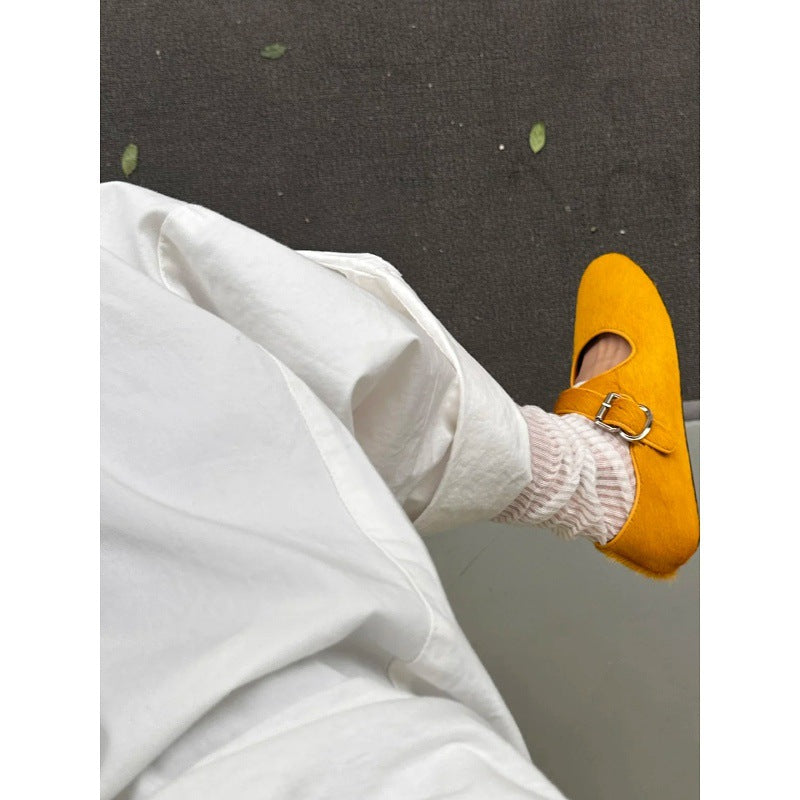Damen Ballerinas mit modischem Leopardenmuster und dekorativem Schnitt R&B