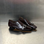 Damen Elegante Slipper mit modischem Schnallenverschluss und hochwertiger Oberflächenstruktur R&B