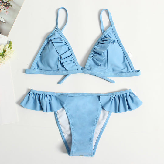 Damen Triangel-Bikini mit Rüschen R&B