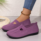 Damen bequeme Slip-On Schuhe mit luftiger Strickoberfläche R&B