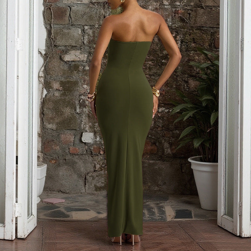 Damen figurbetontes Cocktailkleid mit Raffungen und herzförmigem Ausschnitt R&B