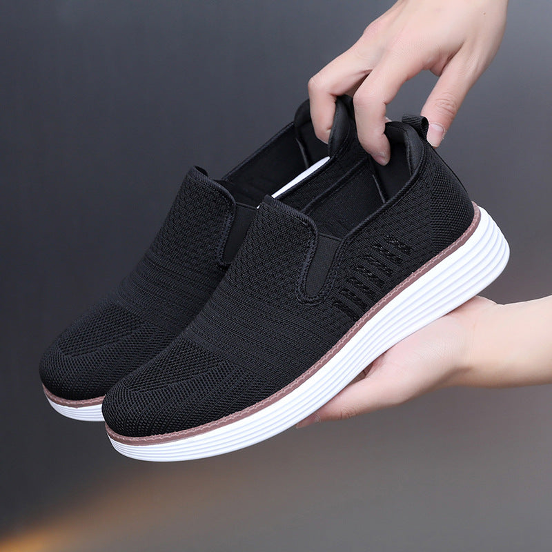 Damen Bequeme Slip-On Sneakers mit atmungsaktivem Obermaterial und flexiblem Fußbett R&B