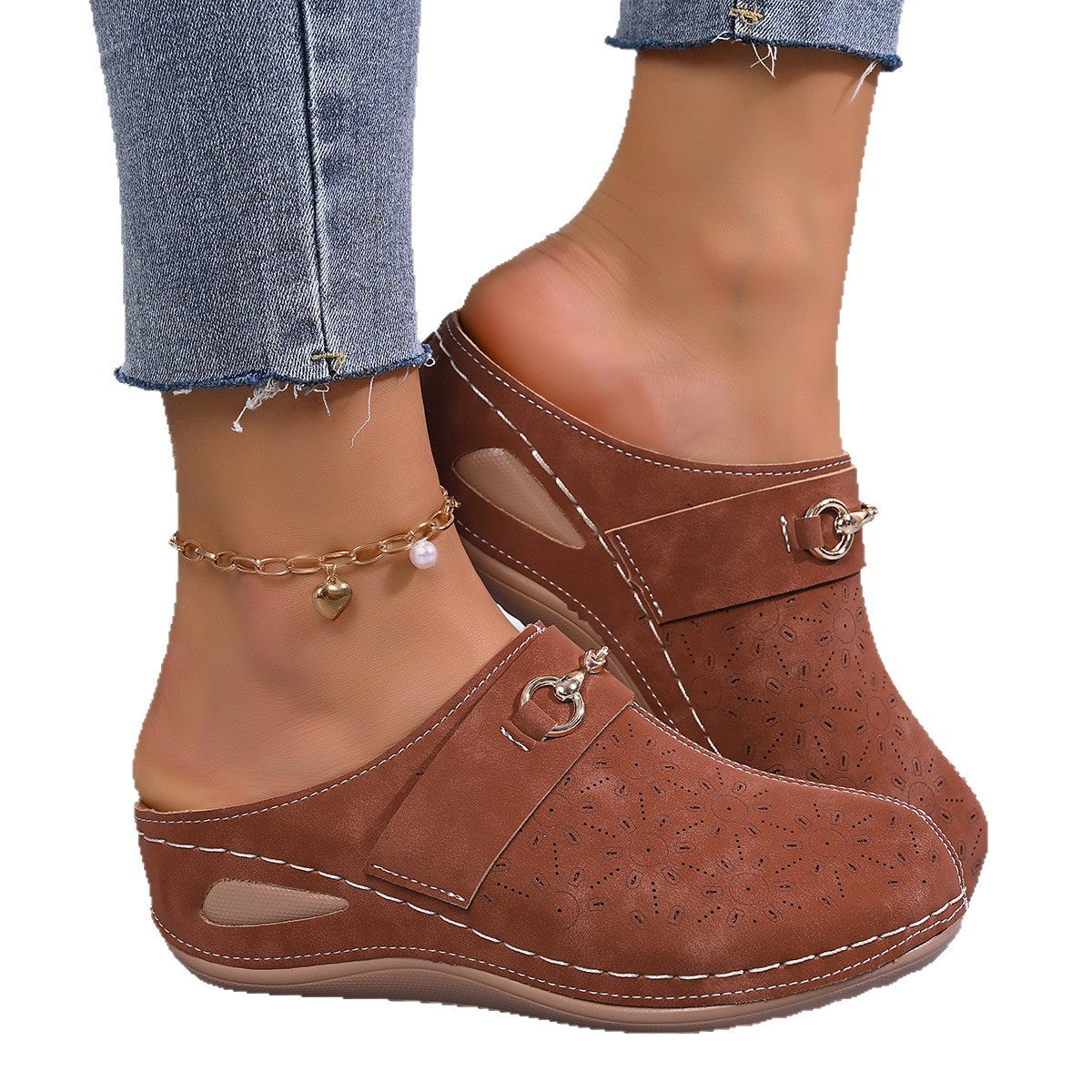 Damen Komfortable Clogs mit eleganter Verzierung R&B
