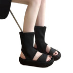 Damen Komfortable Chunky Sandalen mit elastischem Obermaterial R&B
