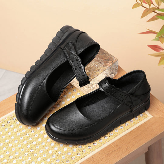 Damen Mary Jane Schuhe mit durchbrochenem Riemchen und rutschfester Sohle R&B