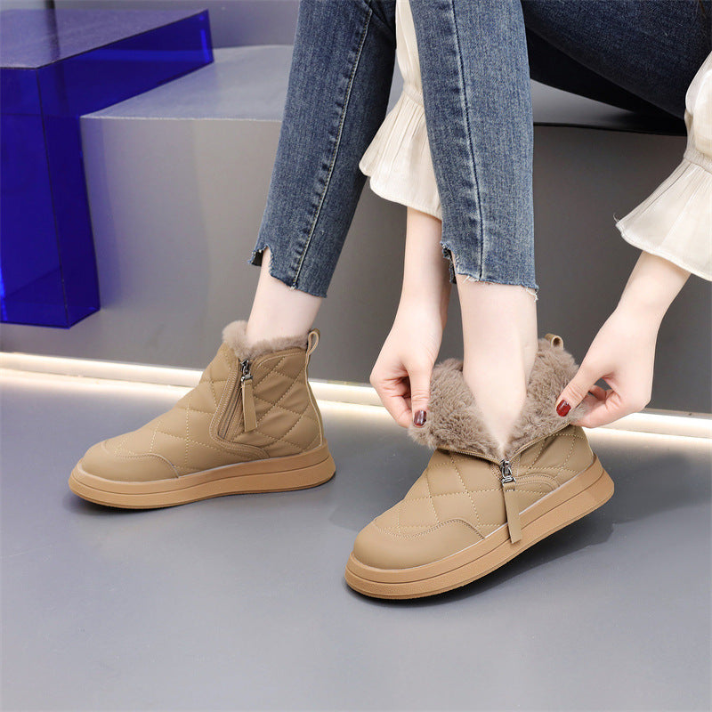 Damen gepolsterte Winterstiefel mit Fleecefutter R&B