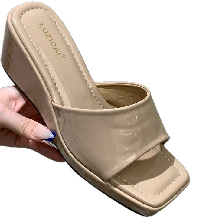 Damen Wedge-Pantoletten mit weichem Veloursleder und komfortablem Fußbett R&B