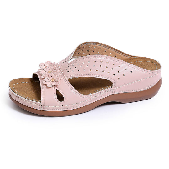 Damen bequemes Clogs mit floralem Design und atmungsaktiver Sohle R&B