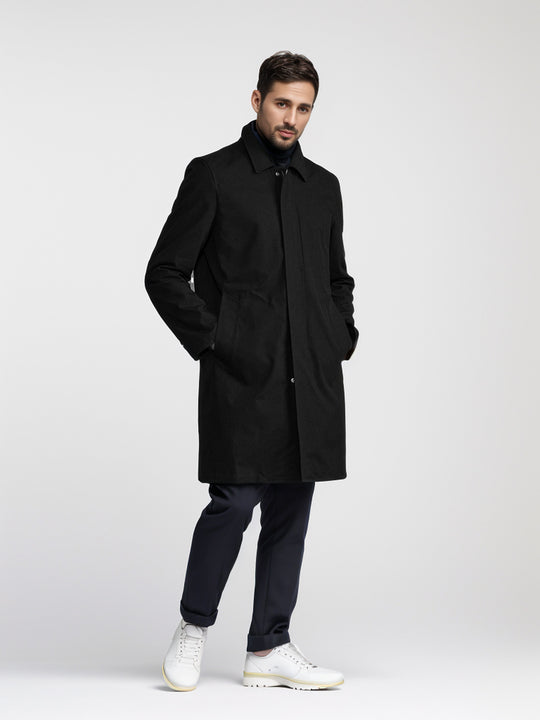 Herren eleganter Übergangsmantel mit praktischen Taschen und modernem Kragen R&B