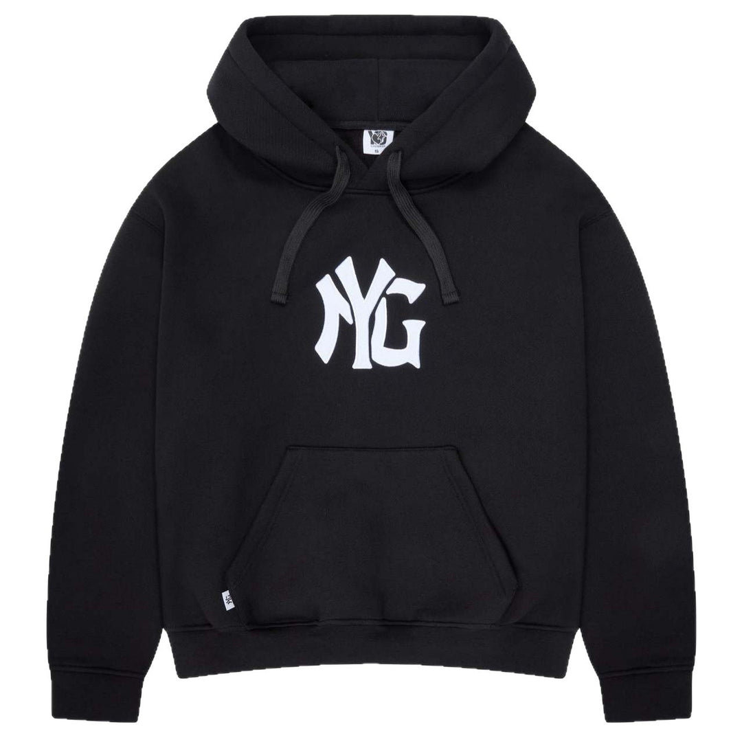 Unisex nan weit geschnittene Kapuzen-Sweatjacke mit beidseitig öffnendem Reißverschluss und Logo-Applikation R&B