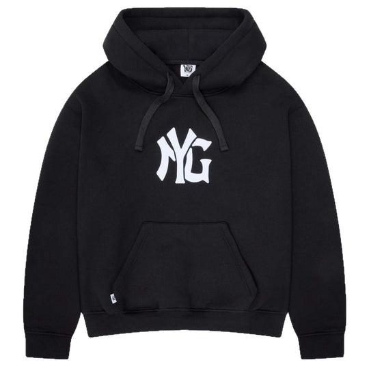 Unisex nan weit geschnittene Kapuzen-Sweatjacke mit beidseitig öffnendem Reißverschluss und Logo-Applikation R&B