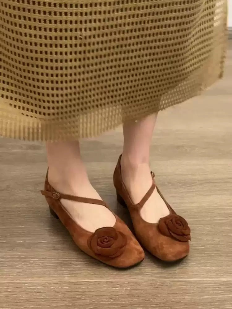 Damen elegante Ballerinas mit floralem Akzent und komfortablem Fußbett R&B