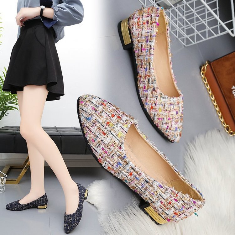 Damen elegante Ballerinas mit modischem Flachabsatz und farbenfrohem Obermaterial R&B