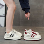 Damen Sportliche Sneakers mit modischer Plateausohle und atmungsaktiver Obermaterialstruktur R&B