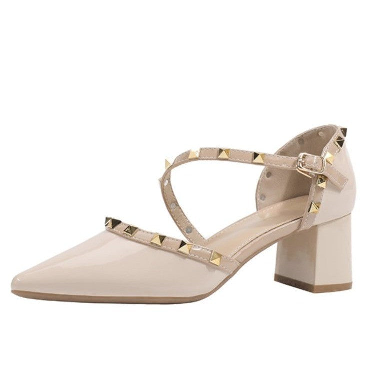 Damen Elegante Ballerinas mit modischen Glitzer-Akzenten und verstellbarem Riemendesign