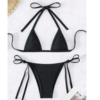 Damen Triangel-Bikini mit verstellbaren Schnüren