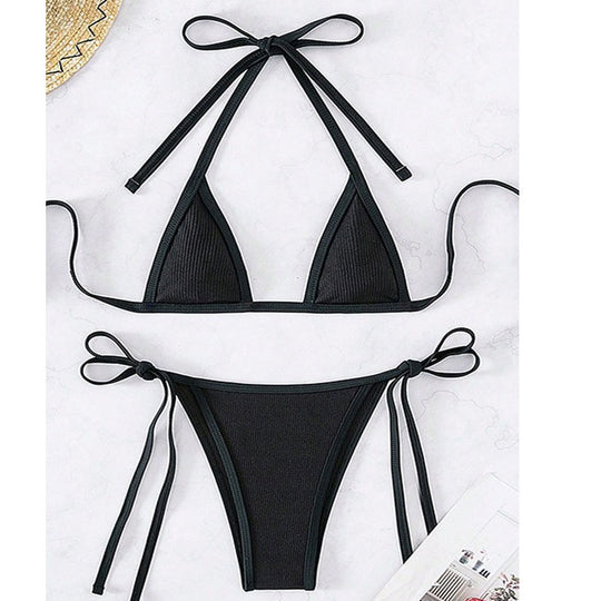 Damen Triangel-Bikini mit verstellbaren Schnüren R&B