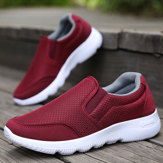Damen Atmungsaktive Slip-On Freizeitschuhe mit elastischer Sohle R&B