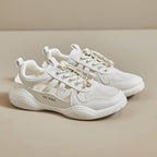 Damen elegante Freizeitsneaker mit atmungsaktivem Mesh-Obermaterial und rutschfester Sohle R&B