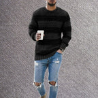 Herren Strickpullover mit strukturiertem Muster und modernem Schnitt