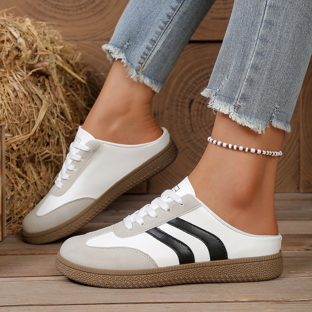 Damen lässige Slipper mit sportlichem Design R&B
