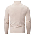 Herren eleganter Rollkragenpullover mit modernem Zopfmuster R&B