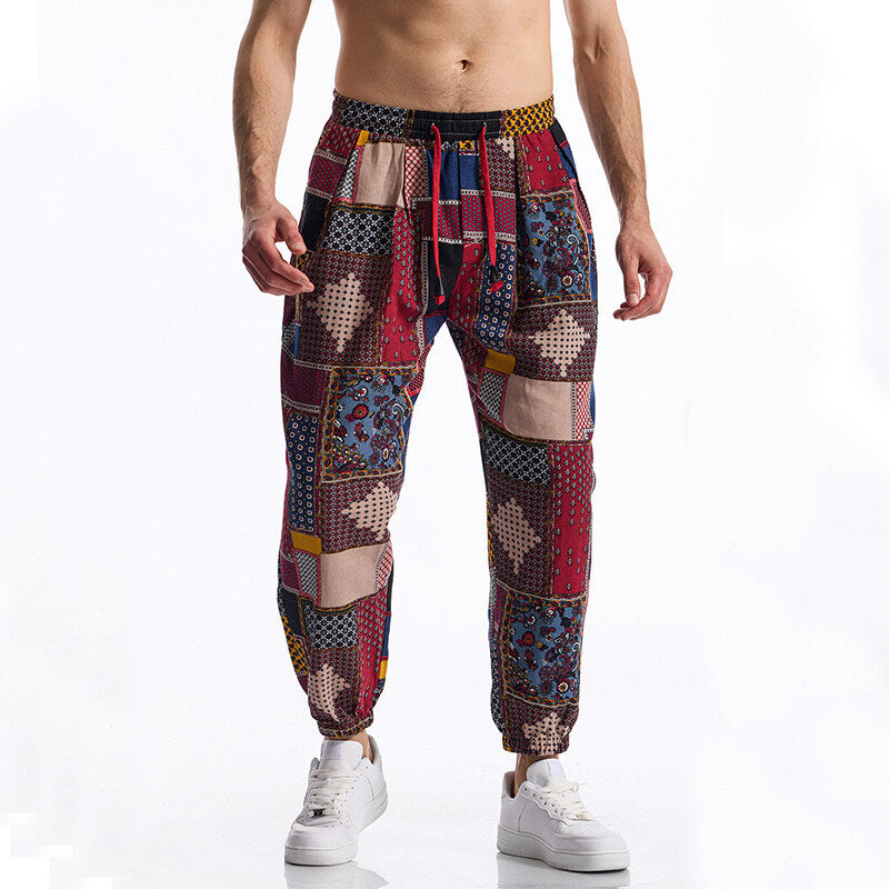 Herren Jogginghose mit modernem Patchwork-Design R&B