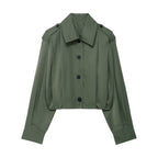 Damen lässige cropped Jacke R&B