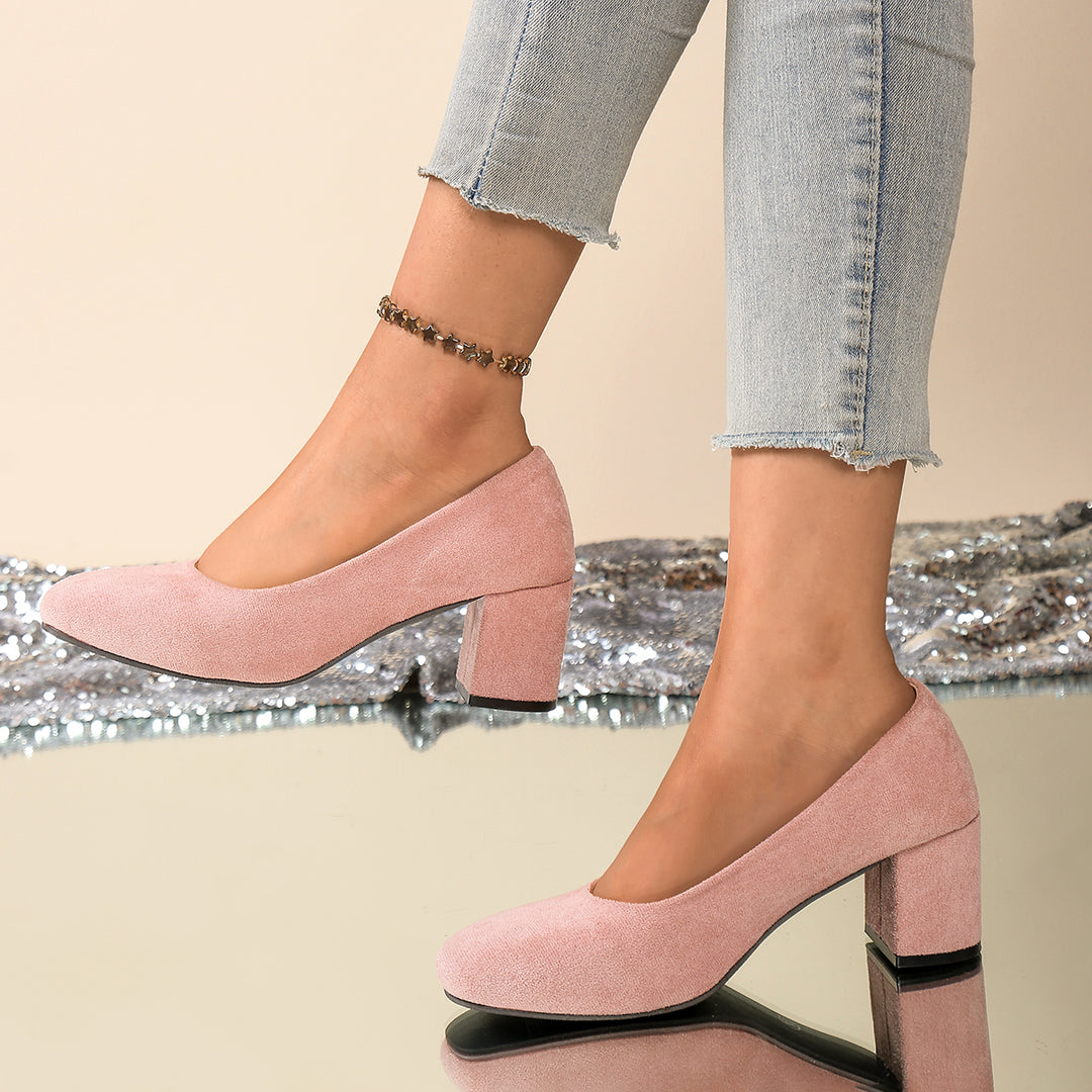 Damen Elegante und bequeme Pumps mit Blockabsatz R&B