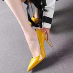 Damen Elegante Stiletto-Pumps mit schmaler Silhouette und glänzender Oberfläche R&B