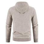 Herren Strickjacke mit Kapuze und strukturiertem Design R&B