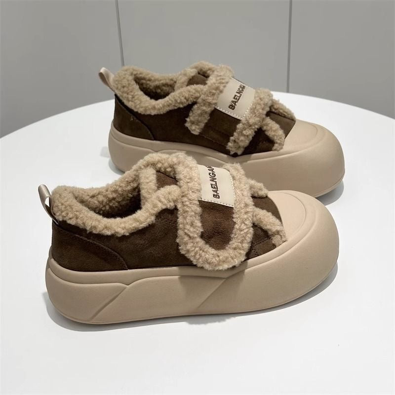 Damen Fleecegefütterte Sneakers mit sportlichem Design und rutschfester Sohle R&B