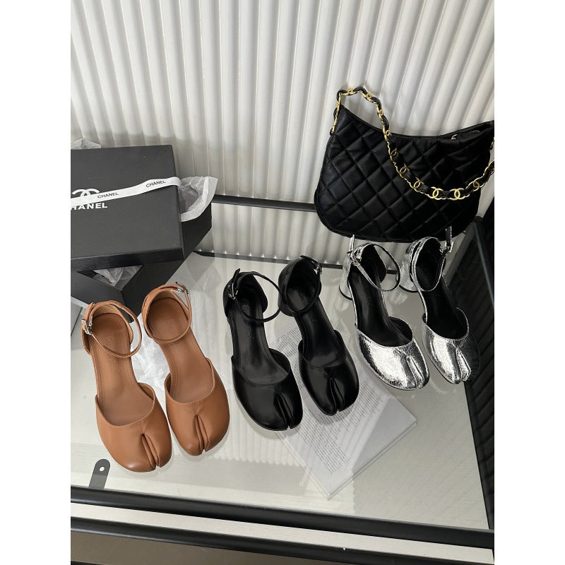 Damen schicke Slingback-Pumps mit modischem Glanz R&B