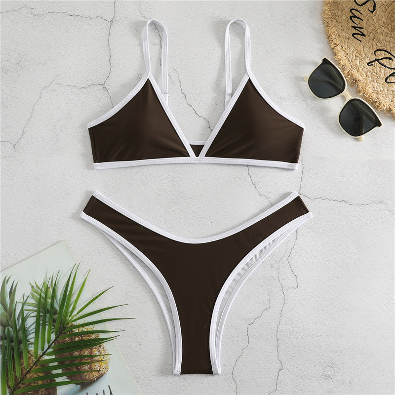 Damen Triangel-Bikini mit eleganter Naht und sportlichem Schnitt R&B