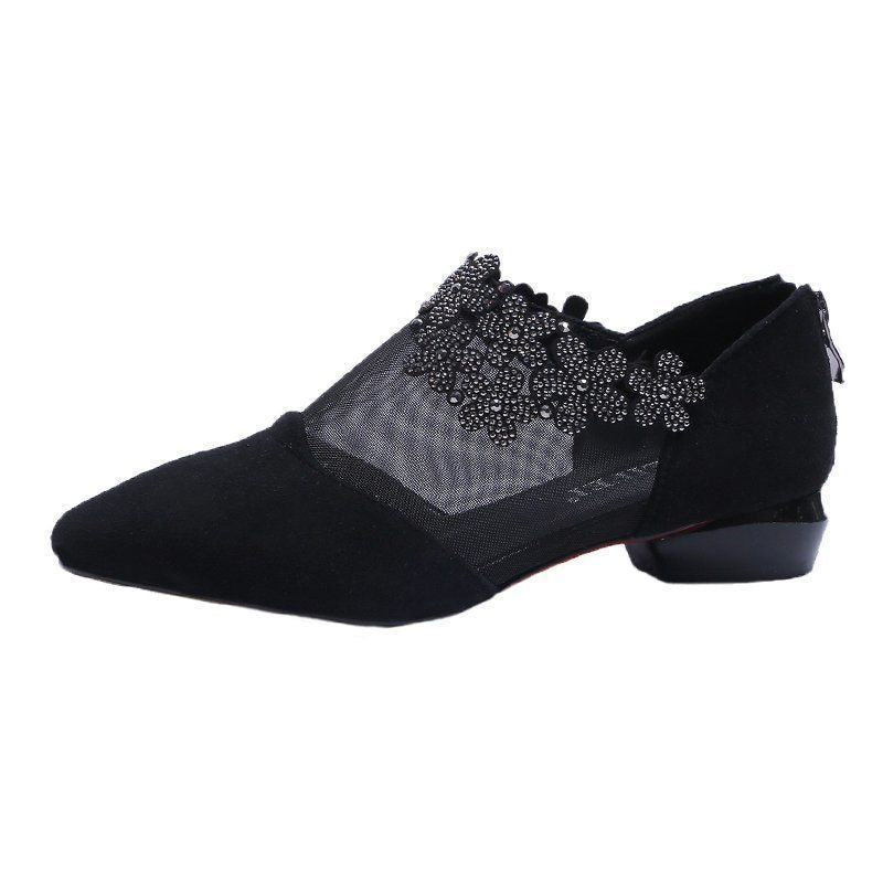 Damen Elegante und femininen Ballerinas mit einzigartiger Blütenverzierung R&B