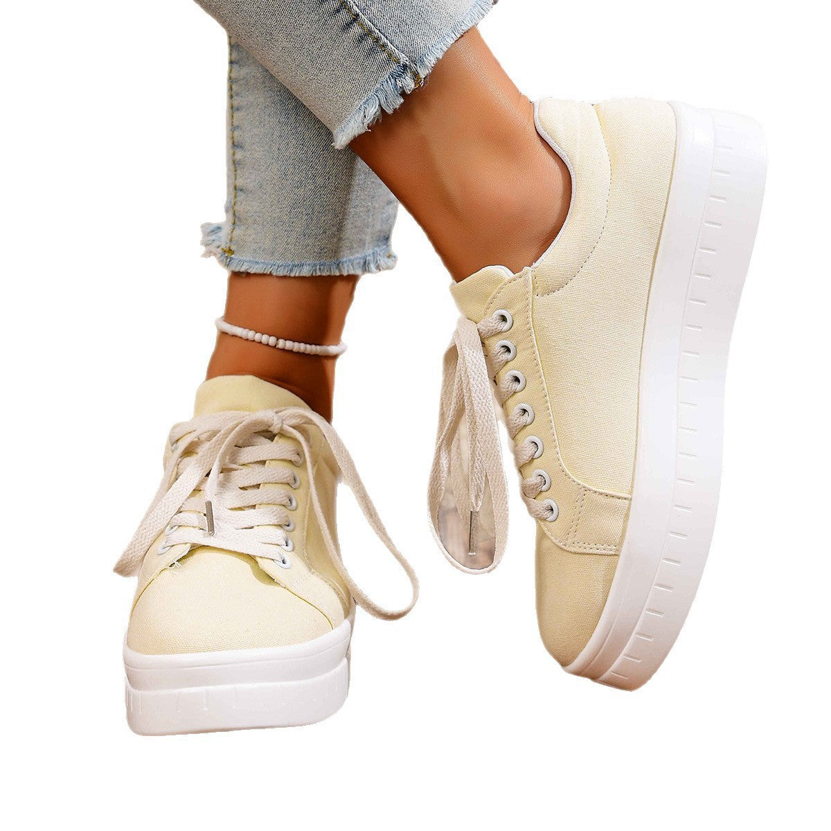 Damen Sneakers mit platten Sohlen R&B